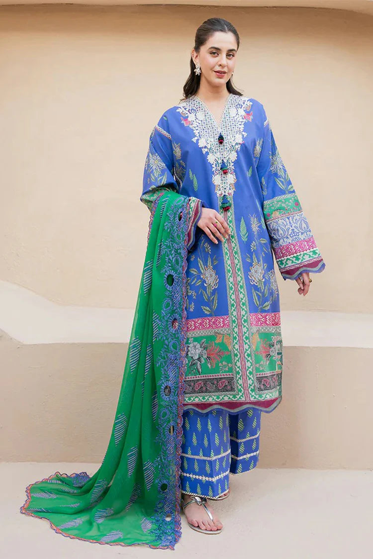 Roheenaz - Summer in Bloom Printed Vol 3 - 5B-Rosewater Bloom - Unstitched