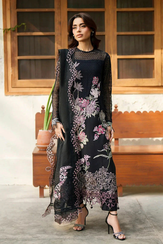 Asifa & Nabeel - Versa Luxury Lawn - Noir Lily VUL26-01 - Unstitched