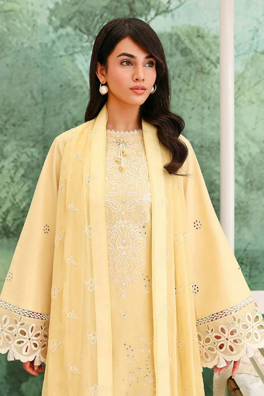 Roheenaz - Veil of Summer Luxury Lawn - 02 Lumiere Yellow - Unstitched