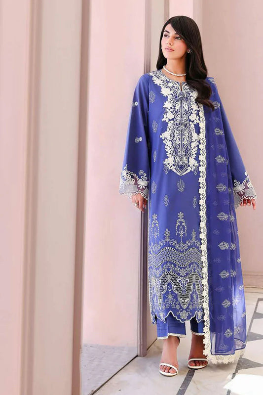 Roheenaz - Veil of Summer Luxury Lawn - 05 Blanc Mirage - Unstitched