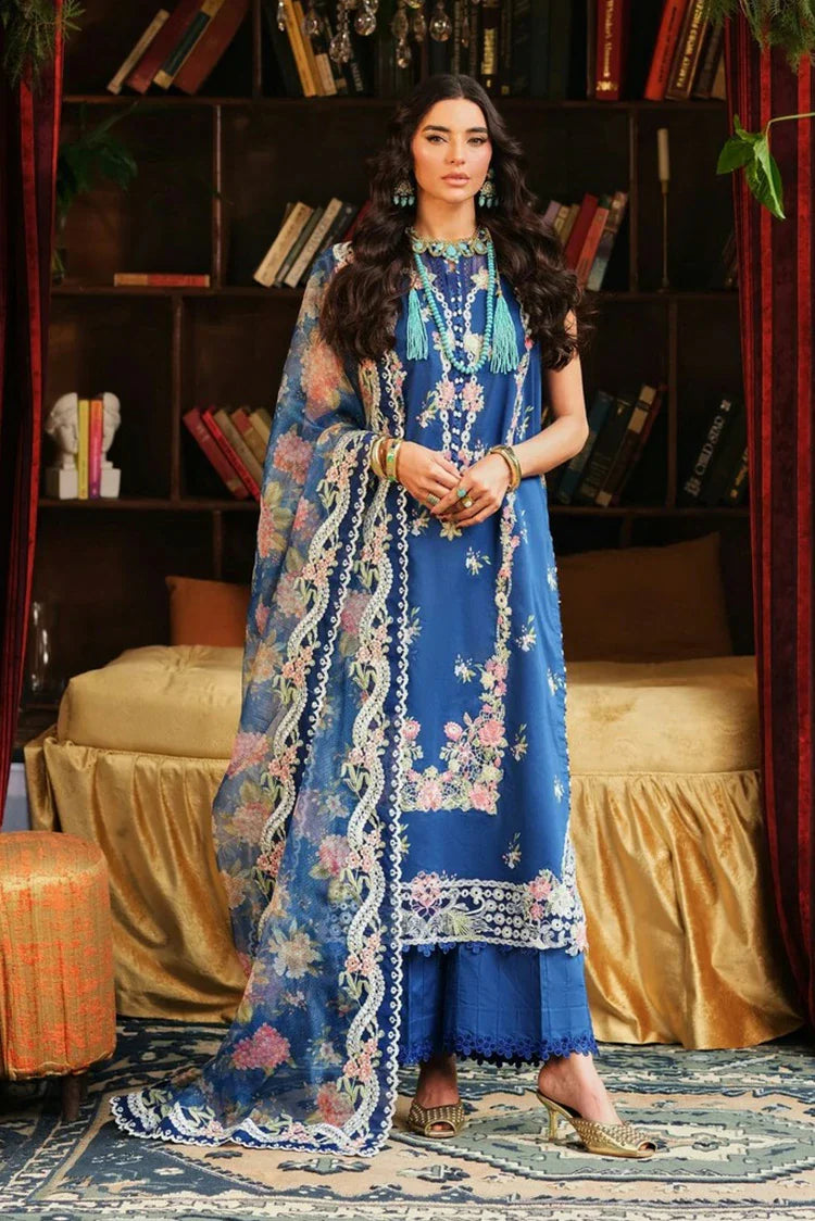 Maryam Hussain - A Floral Tale Lawn - L26-03-Skye - Unstitched