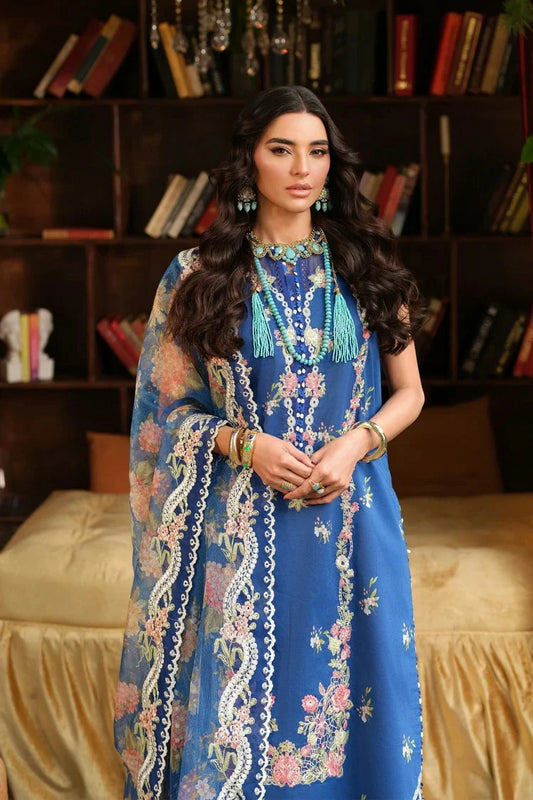 Maryam Hussain - A Floral Tale Lawn - L26-03-Skye - Unstitched