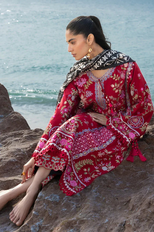 Sadaf Fawad Khan - Siraa Luxury Lawn Eid Edit - 04 Laal - Unstitched
