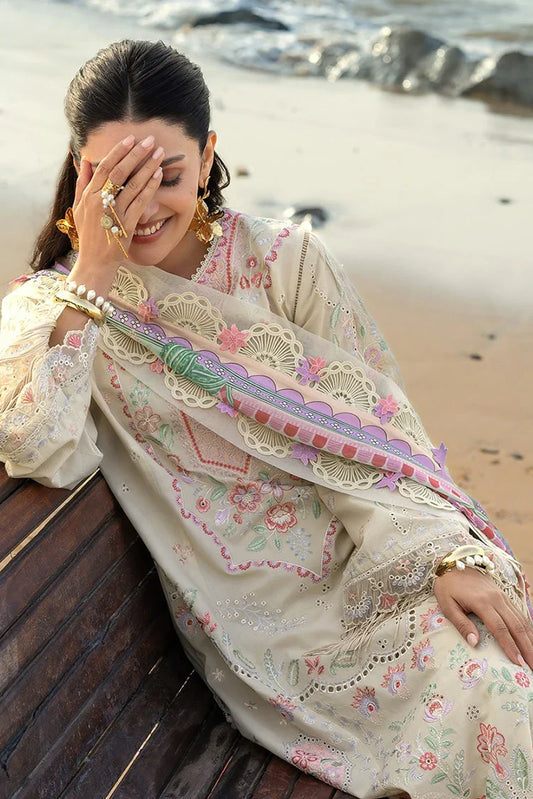 Sadaf Fawad Khan - Siraa Luxury Lawn Eid Edit - 07 Sunehri - Unstitched