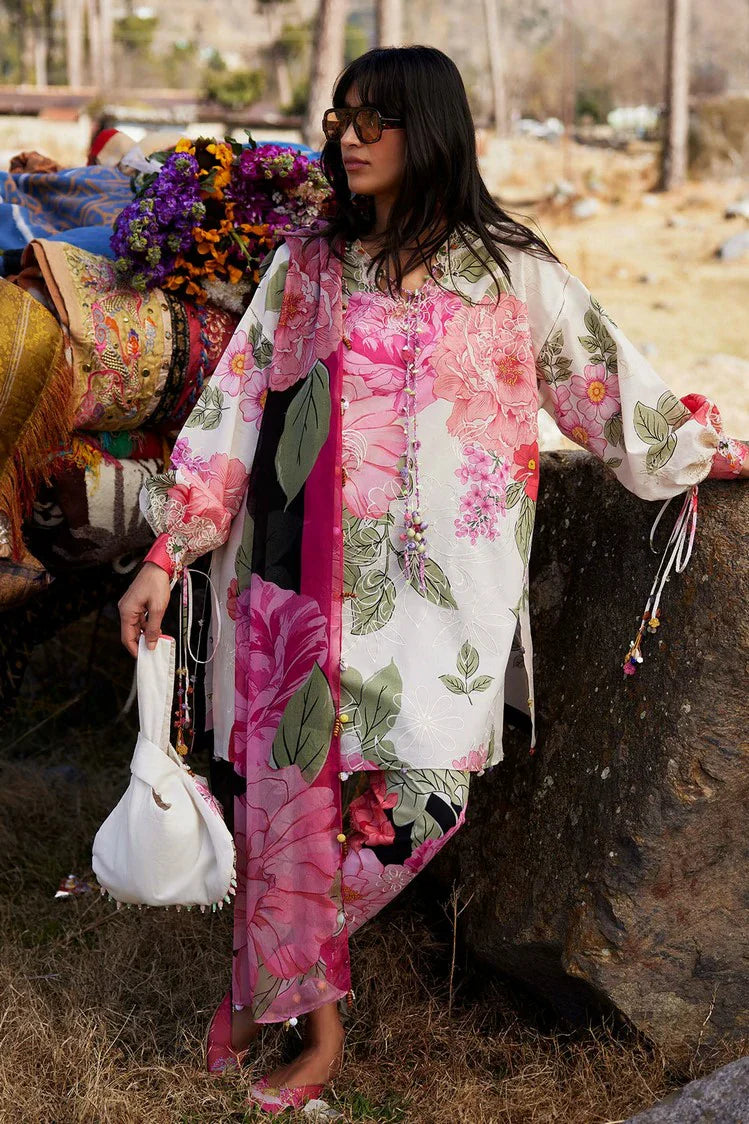 Zaha - Meili Festive Lawn - YÀN HU? ?? (ZL26-13 B) - Unstitched