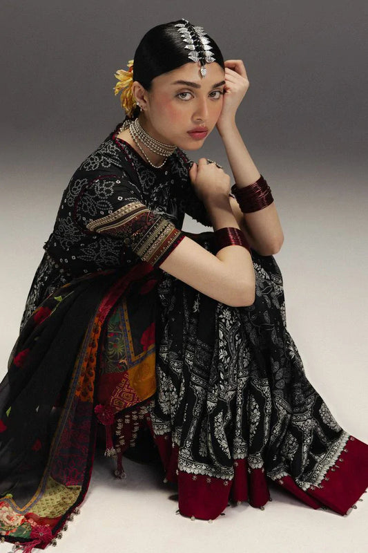 Zara Shahjahan - Anarkali Lawn - D-1 Surkh Bahar - Unstitched