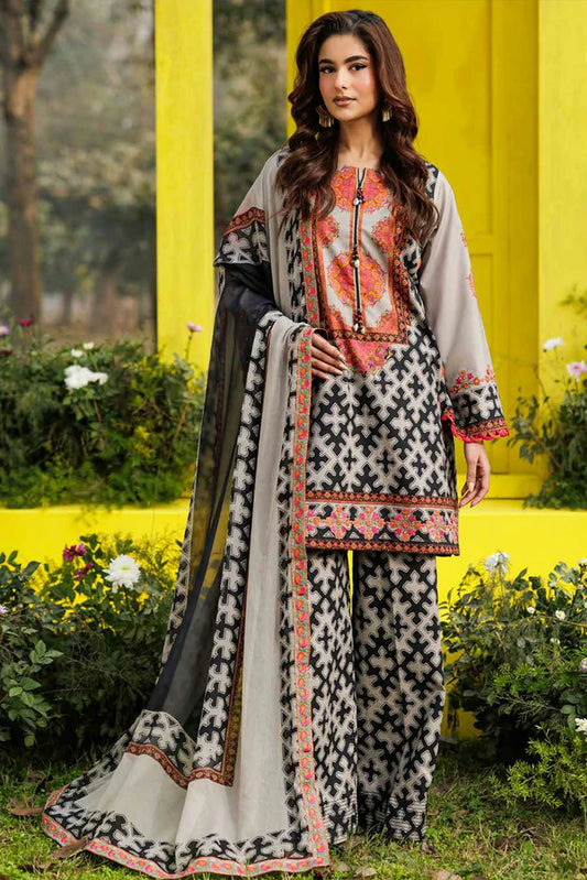 Charizma - Combination Embroidered Lawn Collection Vol 2 - CC6-13 - Unstitched
