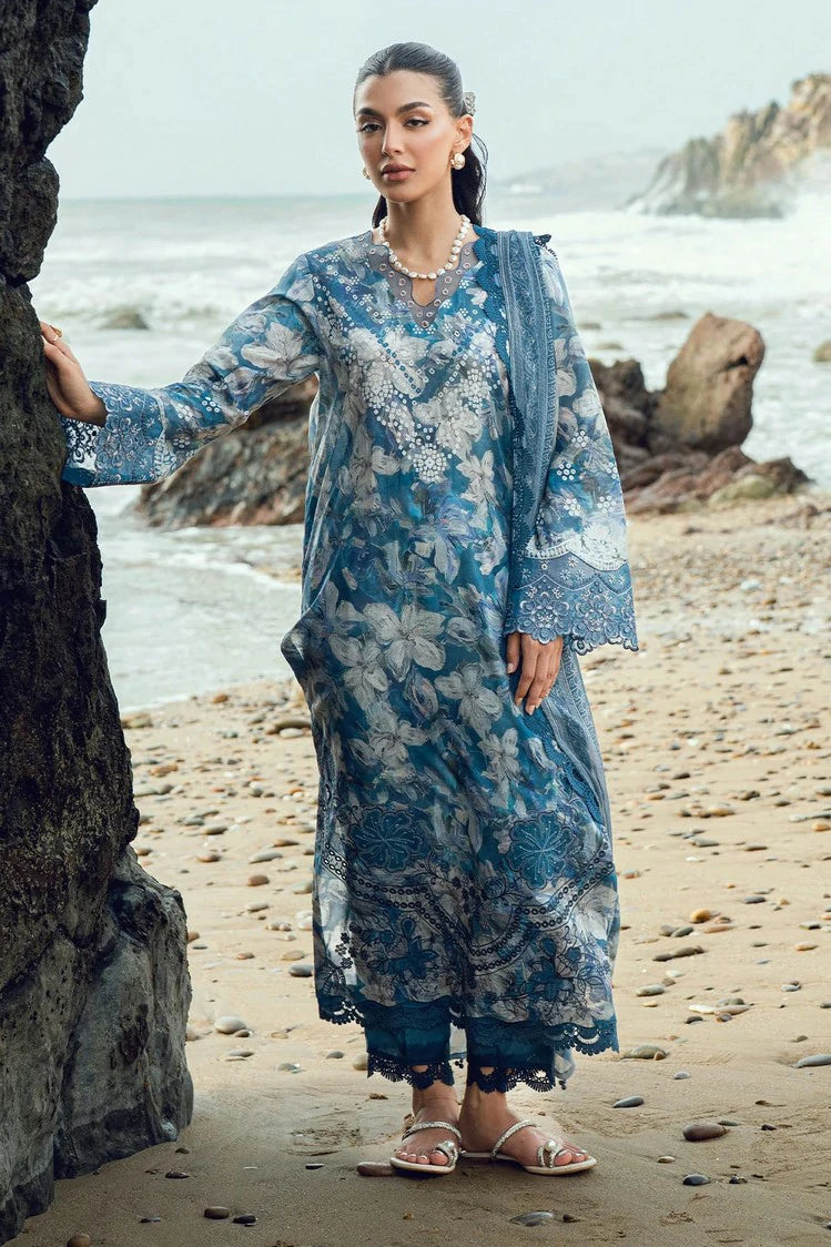 Nureh - Gardenia Embroidered and Printed Lawn Collection Vol 2 - NSG-201 - Unstitched