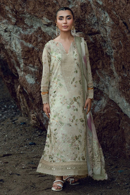 Nureh - Gardenia Embroidered and Printed Lawn Collection Vol 2 - NSG-205 - Unstitched