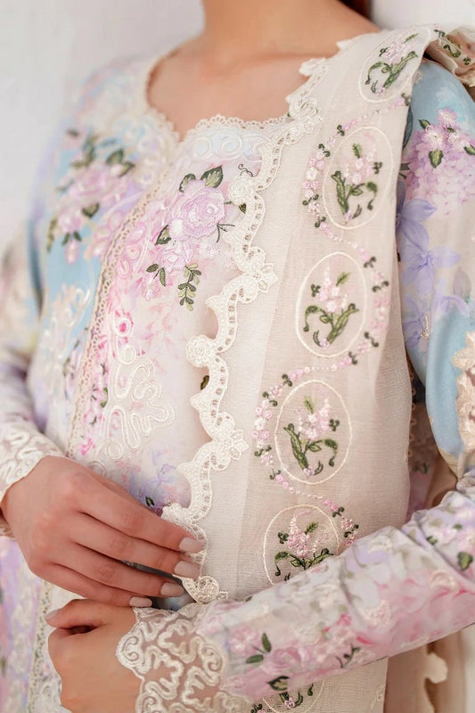 Afrozeh - Sunspell Embroidered Lawn Collection - 1201-Solithe - Unstitched