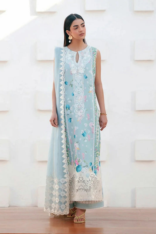 Afrozeh - Sunspell Embroidered Lawn Collection - 1202-Rosyra - Unstitched