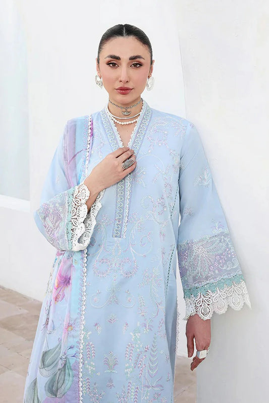 Roheenaz - Floral Reverie Embroidered Edit - 02-Morning Petal - Unstitched
