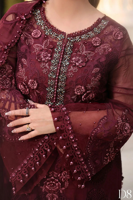 Maria B - Tea Affair Chiffon Collection - Design 08 - Unstitched