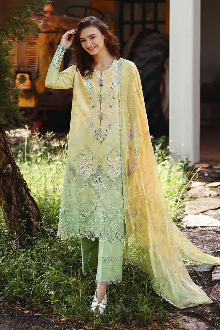 Mushq - Solace Ombre Chikankari - 10-Quiet Bloom - Unstitched