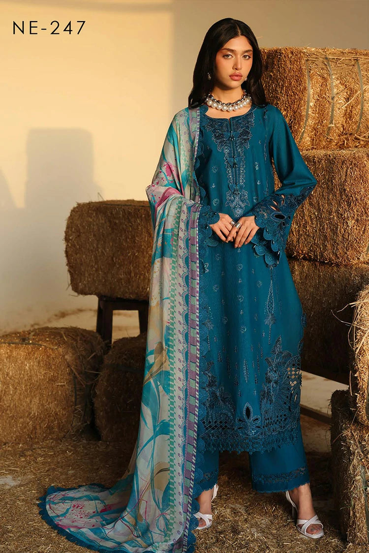 Nureh - Raha Embroidered Lawn Doria Collection Vol 2 - NE-247 - Unstitched