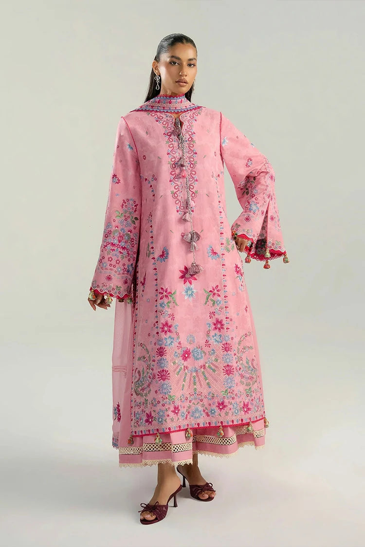 Hussain Rehar - Zan Spring Summer - D-106 Pembe - Unstitched
