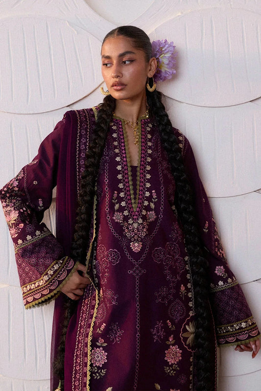 Hussain Rehar - Zan Spring Summer - D-110 Banafsh - Unstitched