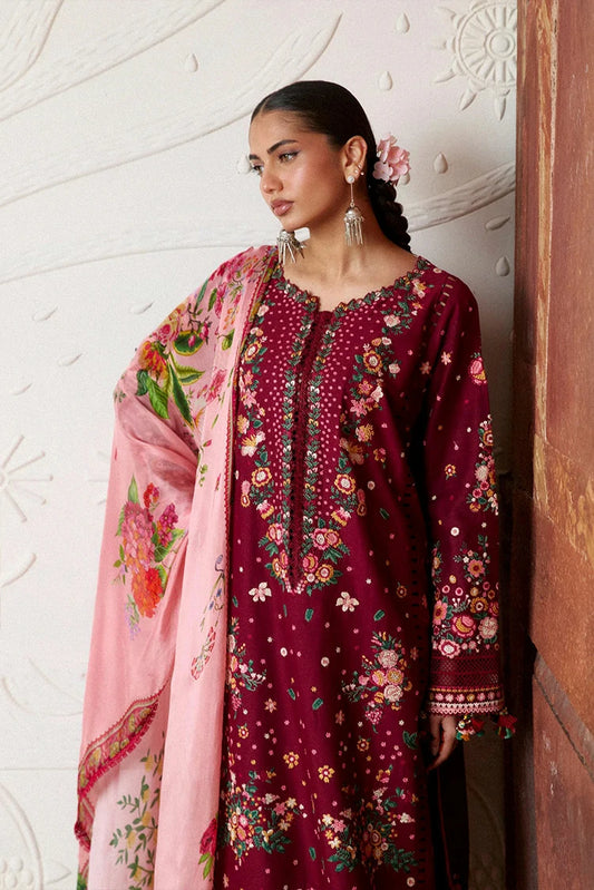 Hussain Rehar - Zan Spring Summer - D-78 Kestane - Unstitched