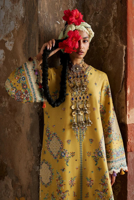 Hussain Rehar - Zan Spring Summer - D-97 Sari - Unstitched