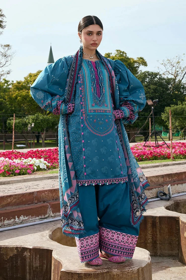 Kahf - Aangan Printed Chiffon Collection - KPS-4A FALAK ARA - Unstitched