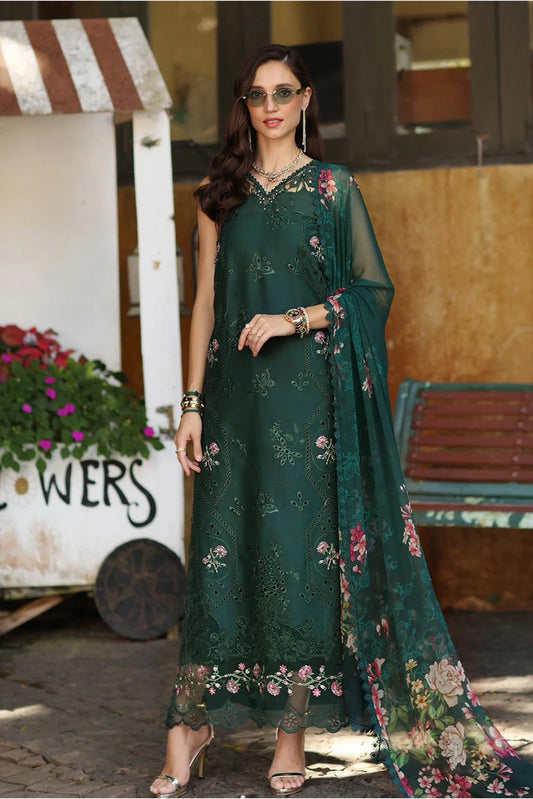 Noor by Saadia Asad - Noor Luxury Eid Schiffli Laserkari - Design 11 - Unstitched
