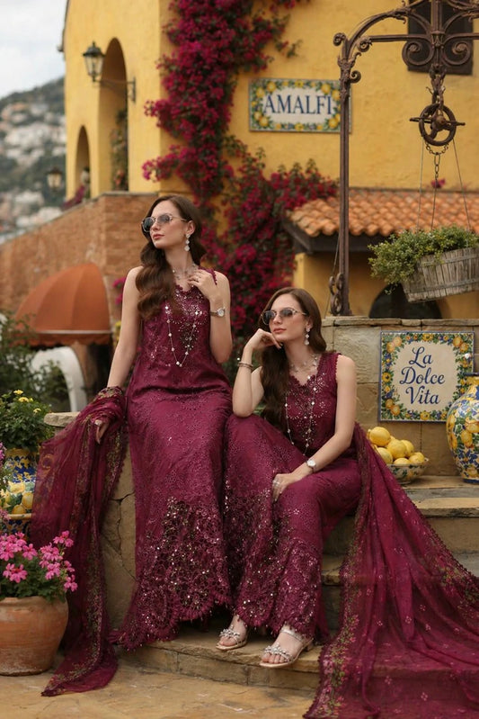 Noor by Saadia Asad - Noor Luxury Eid Schiffli Laserkari - Design 08 - Unstitched