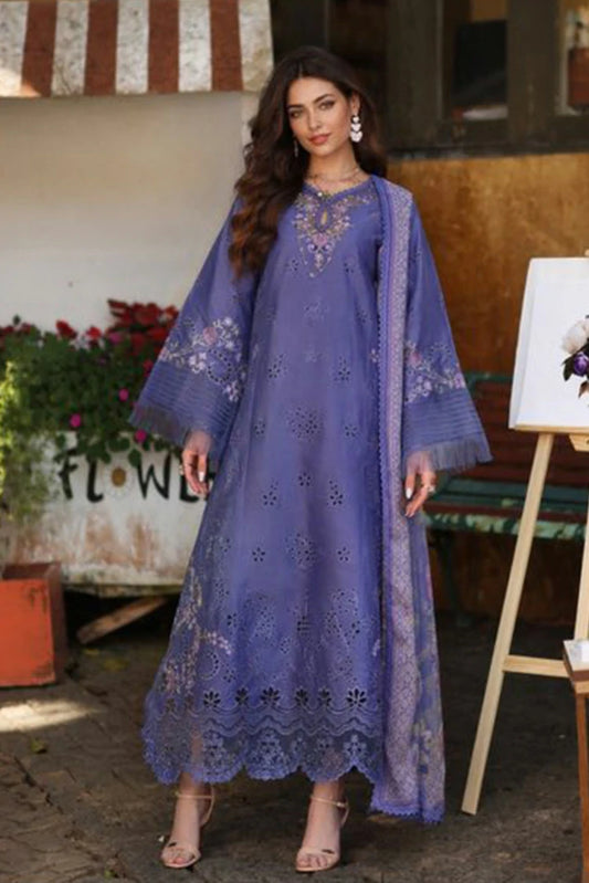 Noor by Saadia Asad - Noor Luxury Eid Schiffli Laserkari - Design 09 - Unstitched