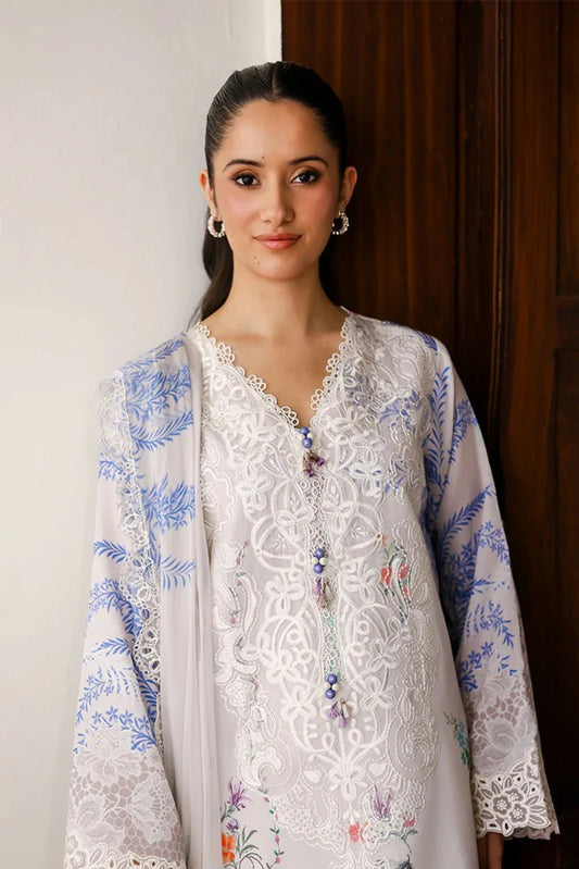 Roheenaz - Sunlit Tales Embroidered Edit - 12-Ivory Gleam - Unstitched