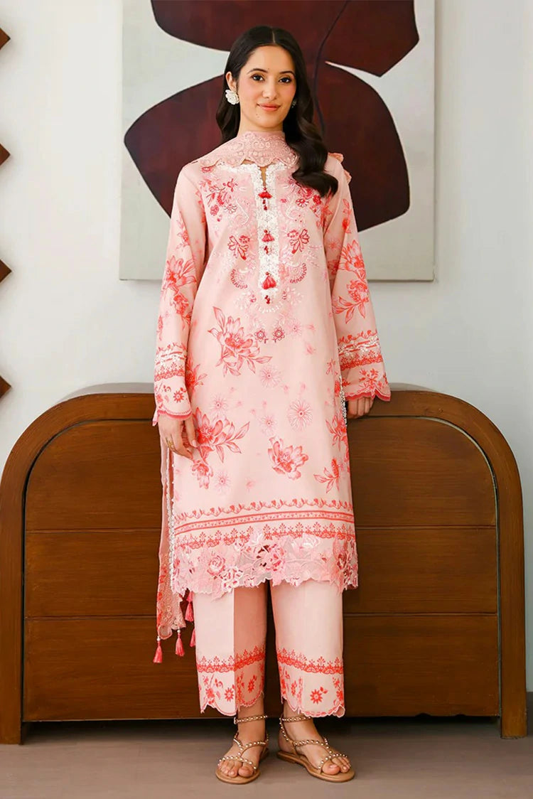 Roheenaz - Sunlit Tales Embroidered Edit - 06-Coral whisper - Unstitched