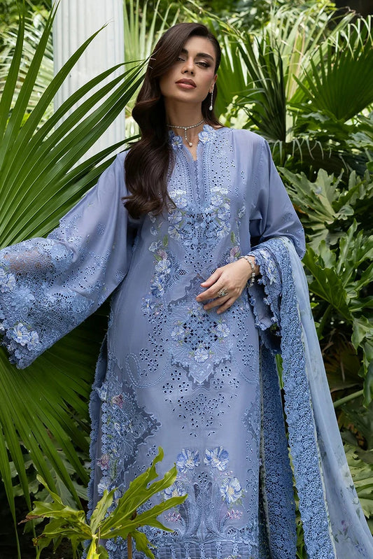 Elaf - Luxury Lawn Unstitched Vol 2 - ELQ-2B LAVENDER LUXE - Unstitched