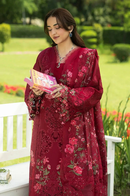 Elaf - Luxury Lawn Unstitched Vol 2 - ELQ-4A FALLING PETALS - Unstitched
