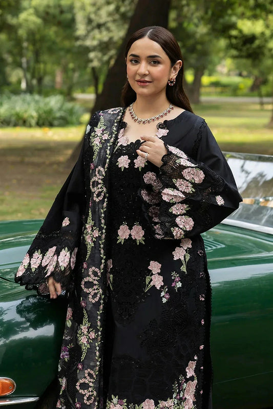 Elaf - Luxury Lawn Unstitched Vol 2 - ELQ-5B BLACK MASCARA - Unstitched