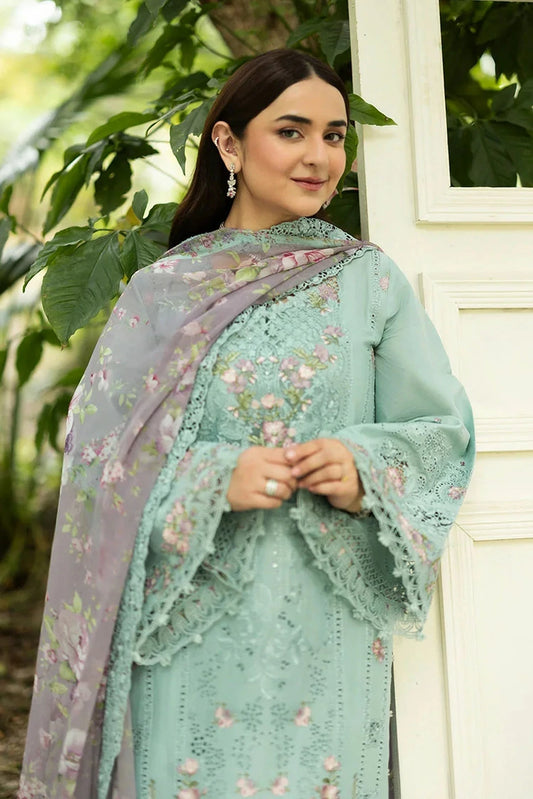 Elaf - Luxury Lawn Unstitched Vol 2 - ELQ-6B MINT STORY - Unstitched