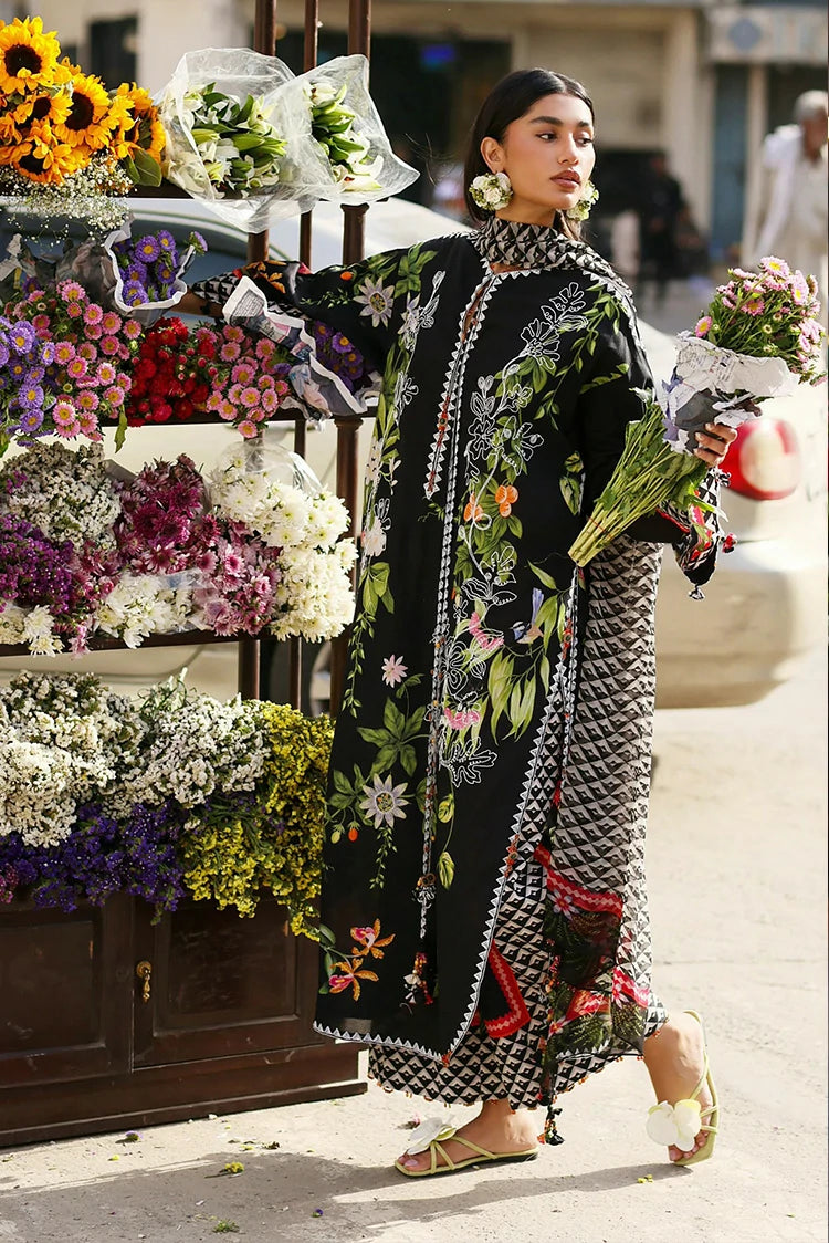 Zaha - Wild Flower Festive Lawn - MIDNIGHT BLOOM (ZF26-04) - Unstitched