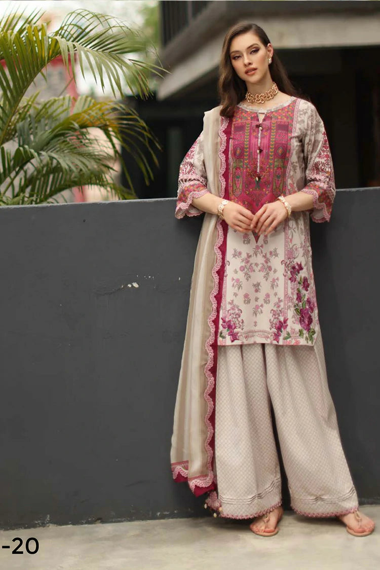 Charizma - Combination Embroidered Lawn Collection Vol 3 - CC6-20 - Unstitched