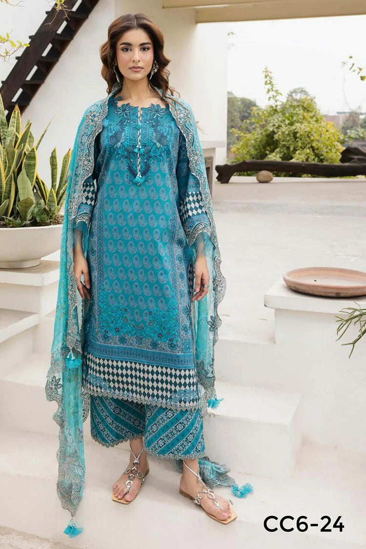 Charizma - Combination Embroidered Lawn Collection Vol 3 - CC6-24 - Unstitched
