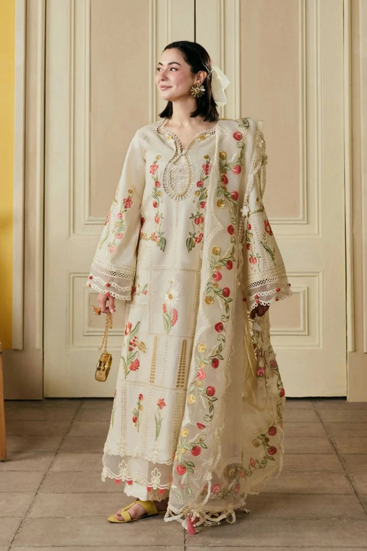 Maryam Hussain - Luxury Lawn Vol 2 - 01-Hala - Unstitched