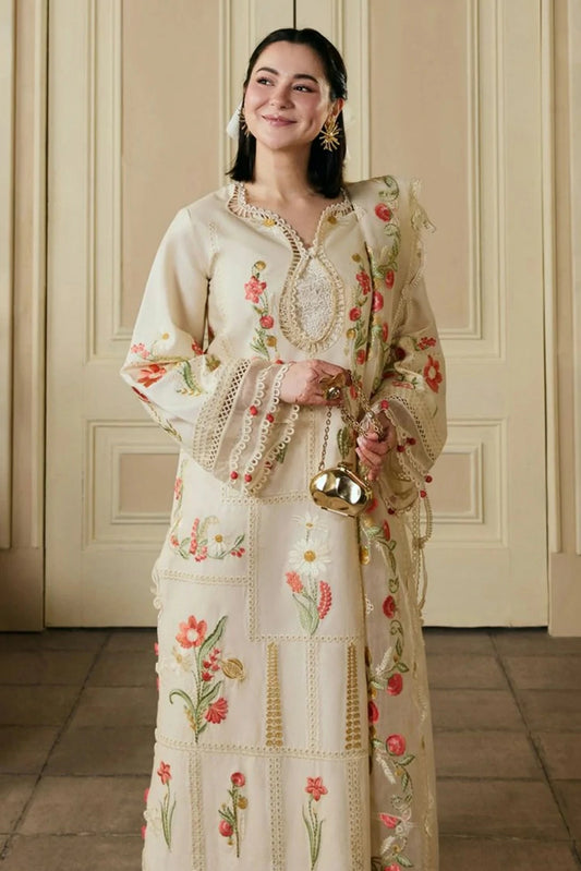 Maryam Hussain - Luxury Lawn Vol 2 - 01-Hala - Unstitched