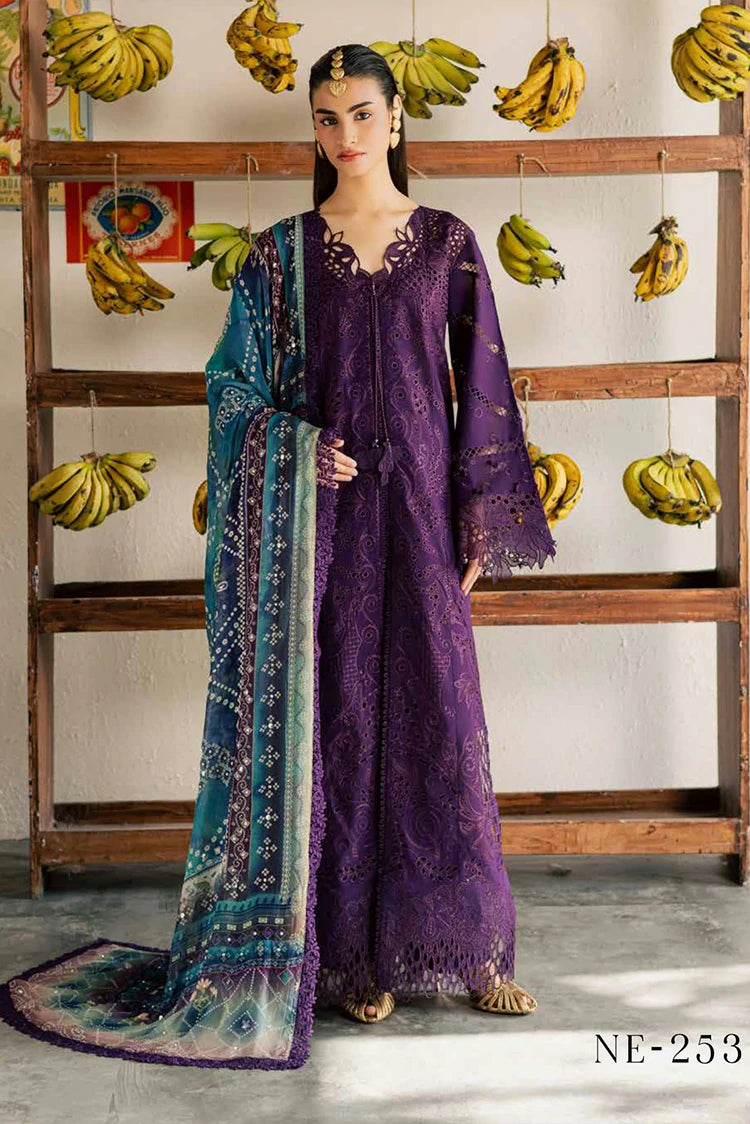 Nureh - Bazar Embroidered Schiffli Lawn Collection Vol 2 - NE-253 - Unstitched