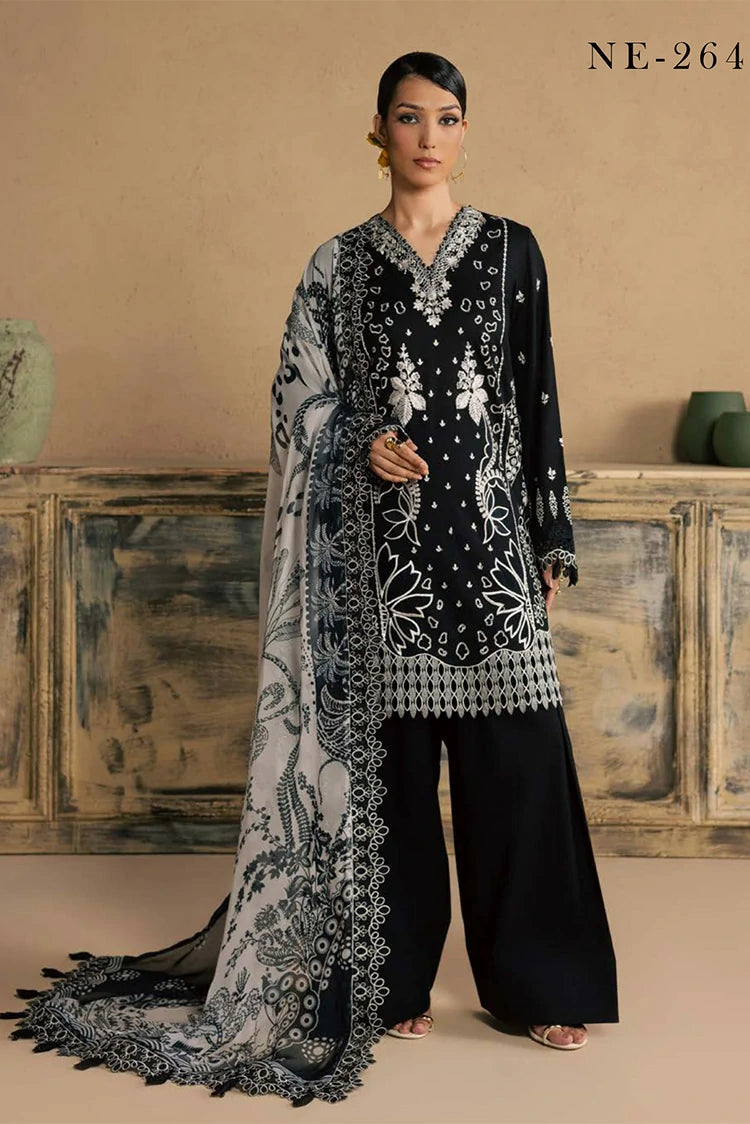 Nureh - Koyal Monochrome Lawn Collection - NE-264 - Unstitched