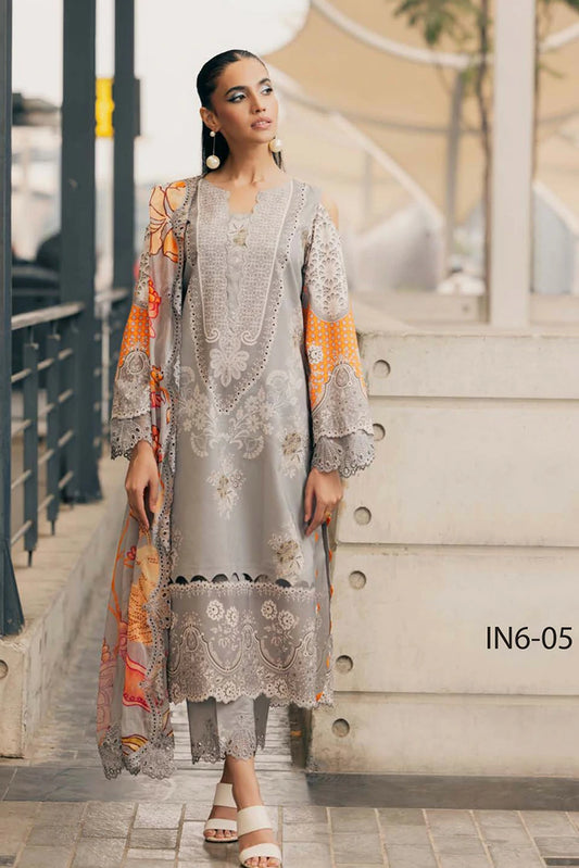 Charizma - Infinity Embroidered Printed Lawn Collection Vol 1 - IN6-05 - Unstitched
