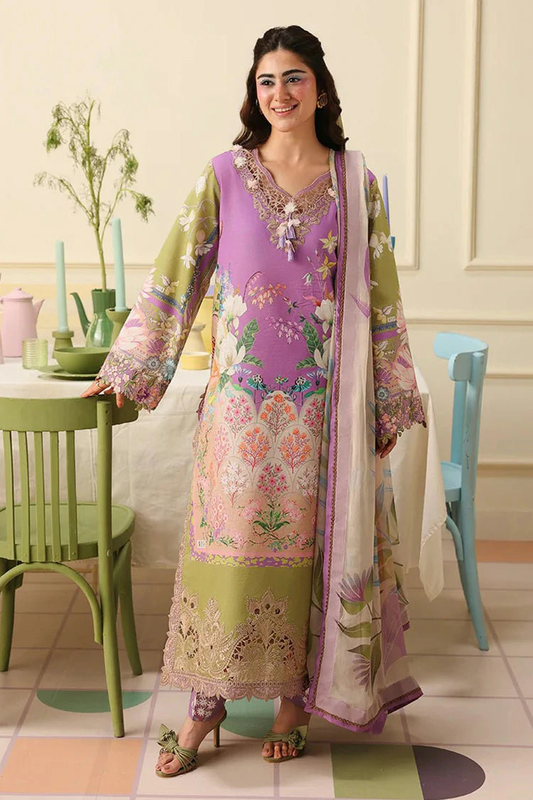 Mushq - Soleil Hemline Prints - 08-Lilac Whim - Unstitched