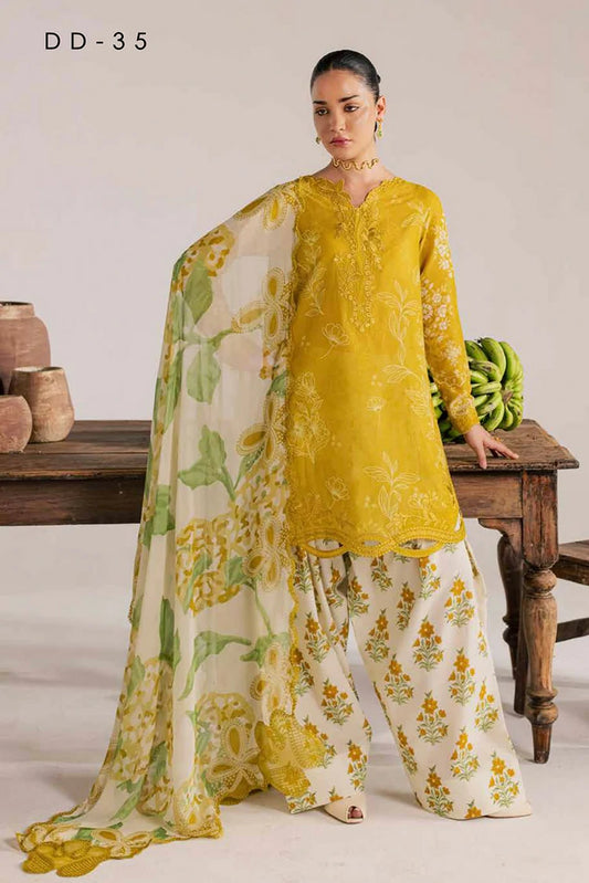 Nureh - Daily Delights Embroidered And Printed Lawn Collection Vol 2 - DD-35 - Unstitched