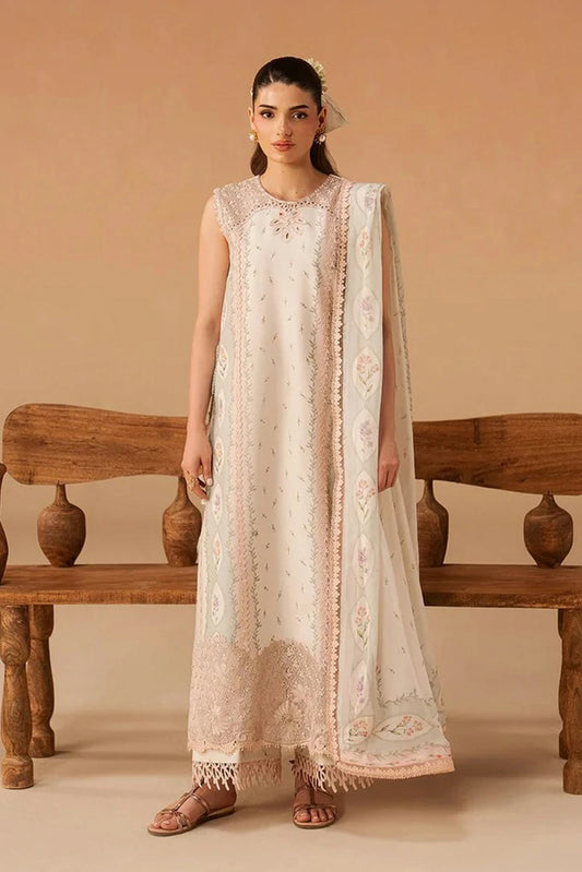 Afrozeh - Haze Summer Edit - 109-Sunnival Ivory - Unstitched