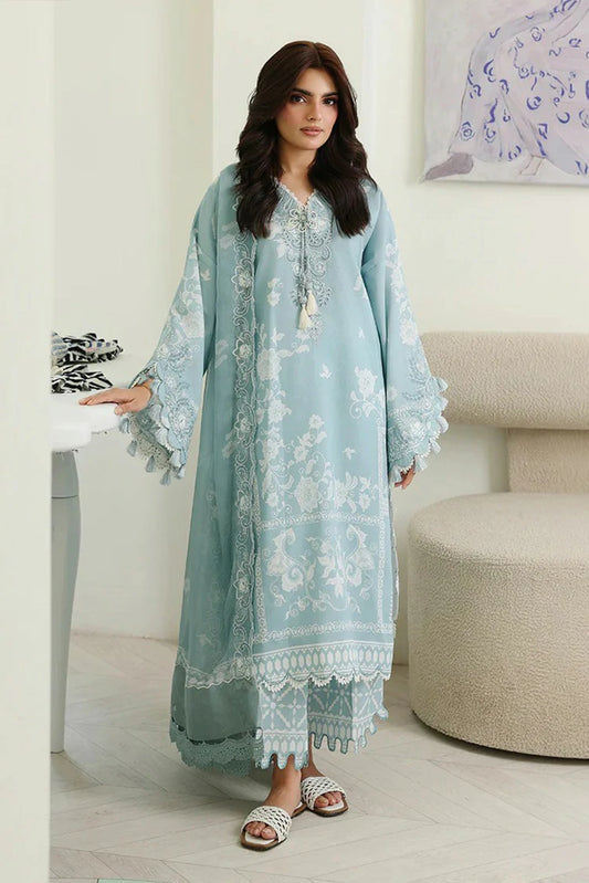 Roheenaz - Petals In Prints - 05-Azure Botanica - Unstitched