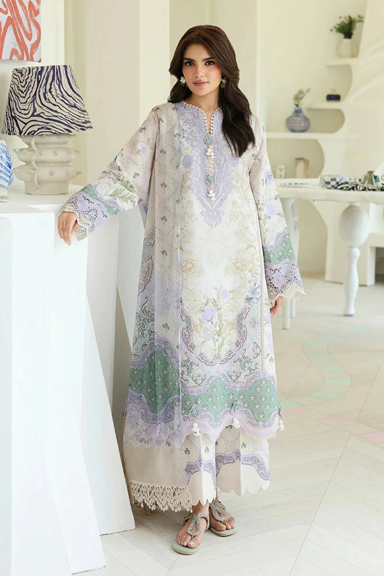 Roheenaz - Petals In Prints - 08-White Camellia - Unstitched