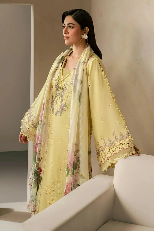 Elaf - E Craft Chikankari With Chiffon Dupatta - EHC-3A SUNSTONE - Unstitched