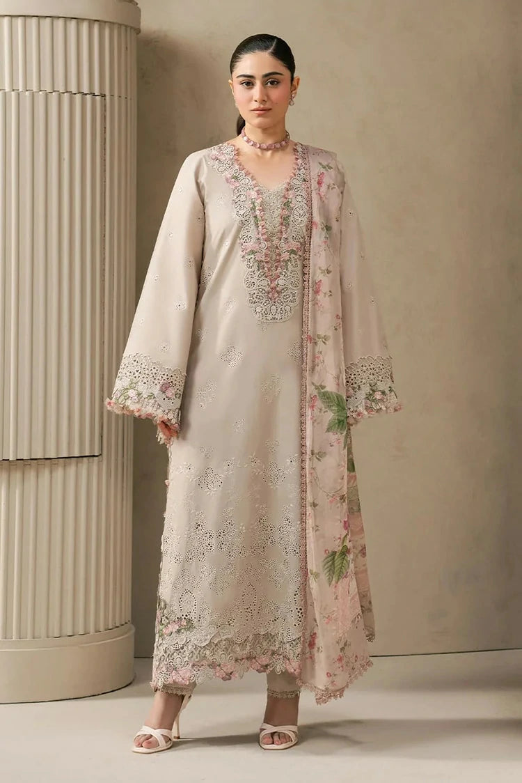 E Craft Chikankari With Chiffon Dupatta