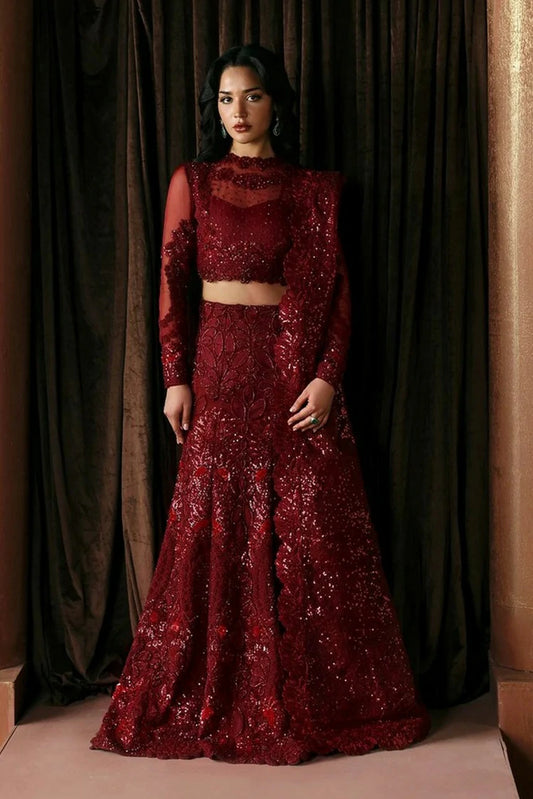 Afrozeh - La Fushia Festive - FWU-0078-Lover - Unstitched