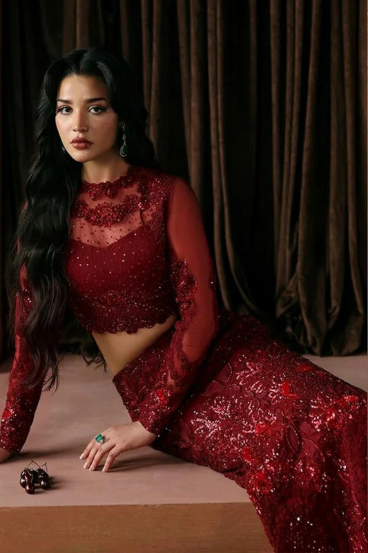 Afrozeh - La Fushia Festive - FWU-0078-Lover - Unstitched
